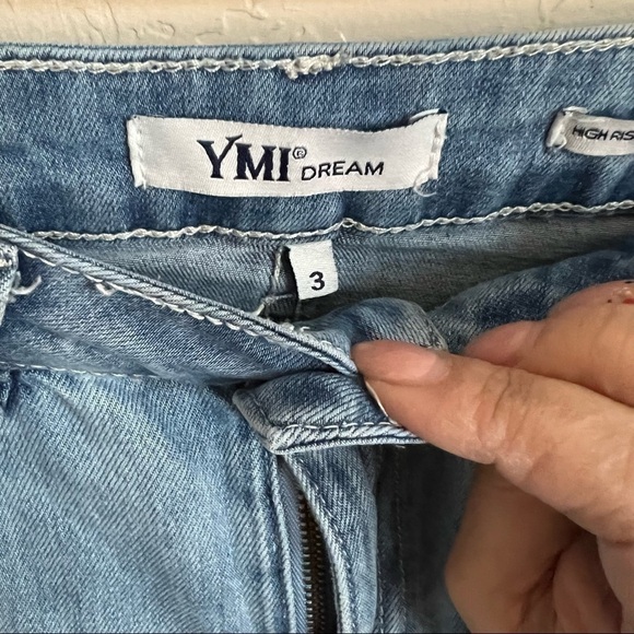 YMI High Rise Ankle Dream Fit Distressed Denim Jeans - Picture 8 of 10